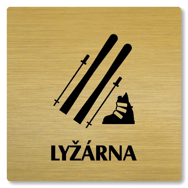 Lyžárna, 148x148mm, zlatá, Nevada